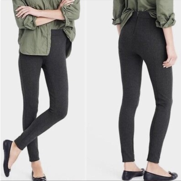 J. Crew Pixie Pant Stretch Ponte Knit Heathered Grey Size 10 Regular - Picture 1 of 6